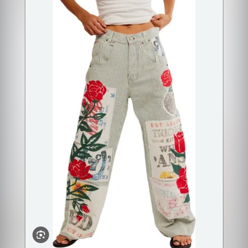 NWT FREE PEOPLE WE THE FREE LOST AND FOUND HIGH WAIST JEANS